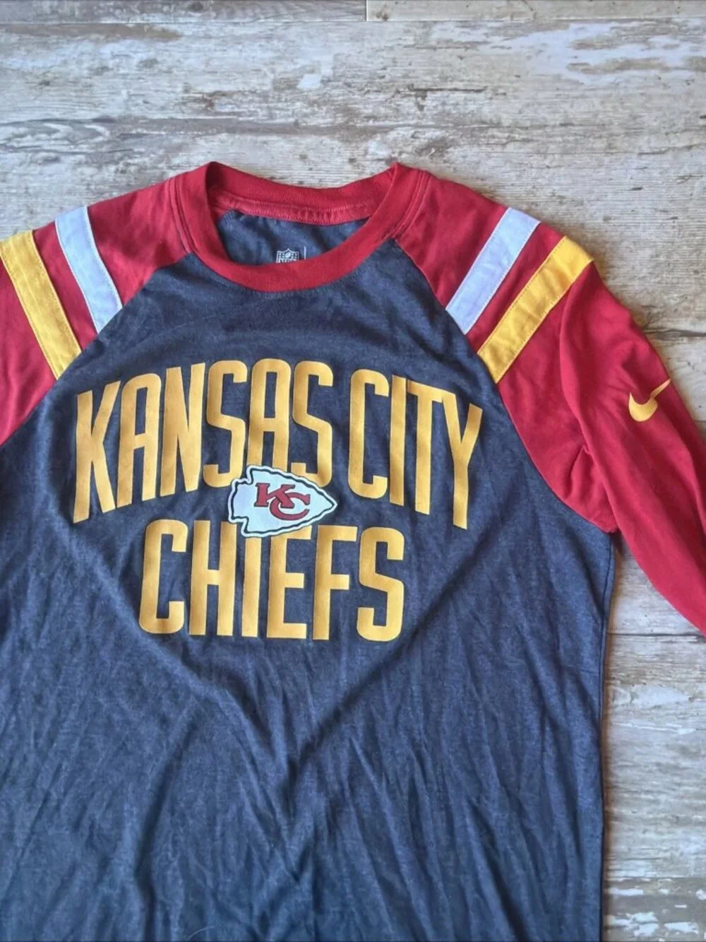 NIKE Kansas City Chiefs Shirt Long Sleeve NFL Adult Small
